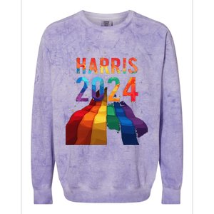 Harris 2024 Pride Colorblast Crewneck Sweatshirt