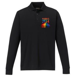 Harris 2024 Pride Performance Long Sleeve Polo