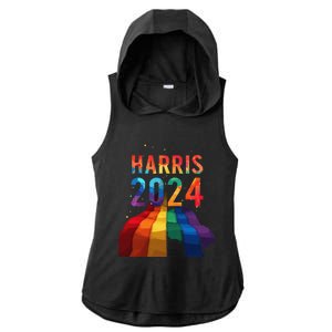 Harris 2024 Pride Ladies PosiCharge Tri-Blend Wicking Draft Hoodie Tank