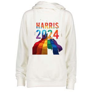 Harris 2024 Pride Womens Funnel Neck Pullover Hood