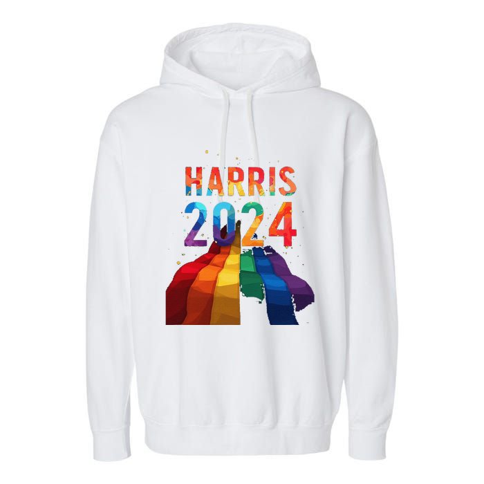 Harris 2024 Pride Garment-Dyed Fleece Hoodie