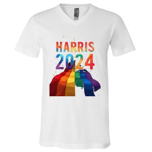 Harris 2024 Pride V-Neck T-Shirt