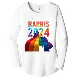 Harris 2024 Pride Women's Perfect Tri Tunic Long Sleeve Shirt