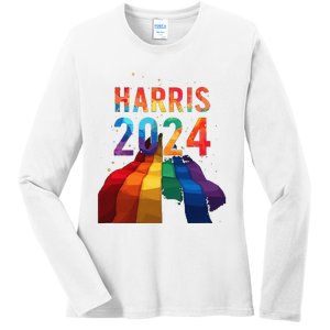 Harris 2024 Pride Ladies Long Sleeve Shirt