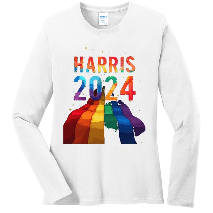 Harris 2024 Pride Ladies Long Sleeve Shirt