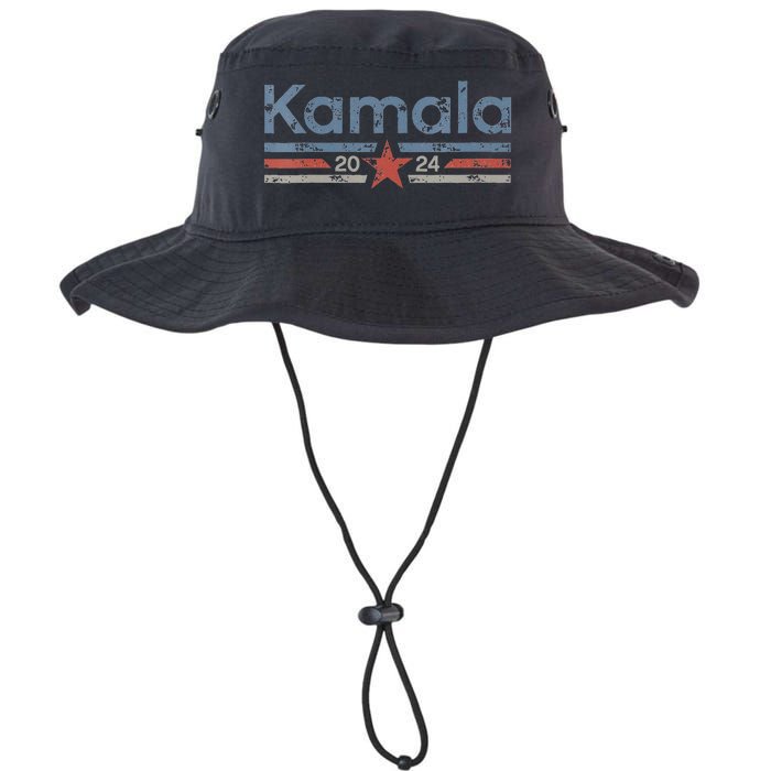 Harris 2024 Retro Grunge Stripes Vintage Kamala Harris 2024 Legacy Cool Fit Booney Bucket Hat