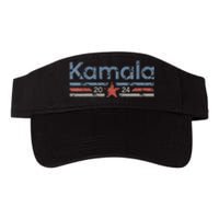 Harris 2024 Retro Grunge Stripes Vintage Kamala Harris 2024 Valucap Bio-Washed Visor