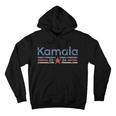 Harris 2024 Retro Grunge Stripes Vintage Kamala Harris 2024 Hoodie