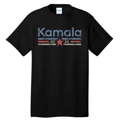 Harris 2024 Retro Grunge Stripes Vintage Kamala Harris 2024 Tall T-Shirt