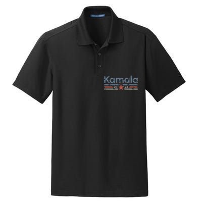 Harris 2024 Retro Grunge Stripes Vintage Kamala Harris 2024 Dry Zone Grid Polo