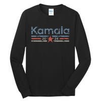 Harris 2024 Retro Grunge Stripes Vintage Kamala Harris 2024 Tall Long Sleeve T-Shirt