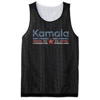 Harris 2024 Retro Grunge Stripes Vintage Kamala Harris 2024 Mesh Reversible Basketball Jersey Tank