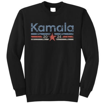 Harris 2024 Retro Grunge Stripes Vintage Kamala Harris 2024 Tall Sweatshirt