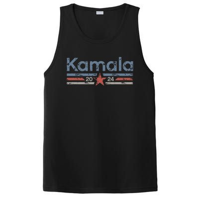 Harris 2024 Retro Grunge Stripes Vintage Kamala Harris 2024 PosiCharge Competitor Tank