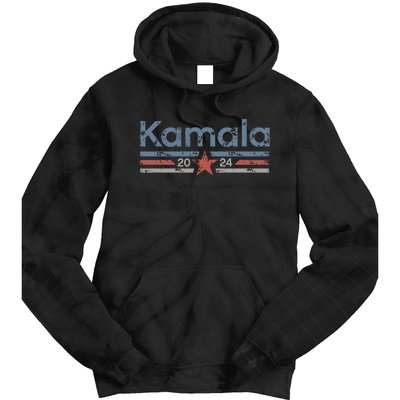 Harris 2024 Retro Grunge Stripes Vintage Kamala Harris 2024 Tie Dye Hoodie