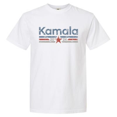 Harris 2024 Retro Grunge Stripes Vintage Kamala Harris 2024 Garment-Dyed Heavyweight T-Shirt