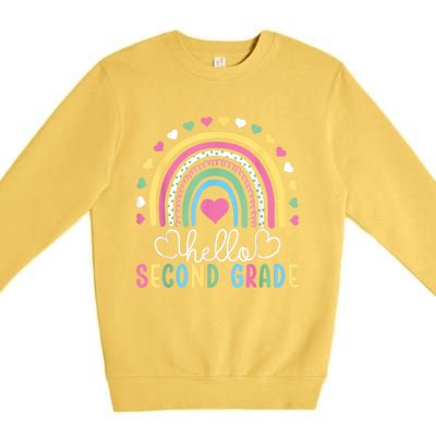 Hello 2nd Second Grade Teacher Premium Crewneck Sweatshirt