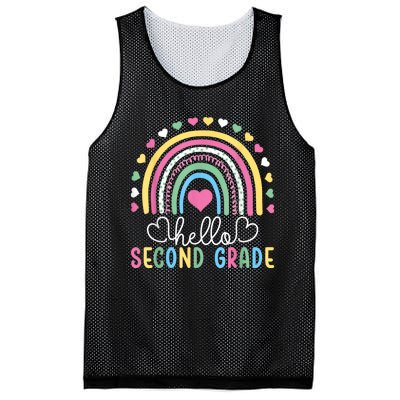 Hello 2nd Second Grade Teacher Mesh Reversible Basketball Jersey Tank