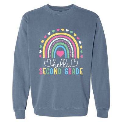 Hello 2nd Second Grade Teacher Garment-Dyed Sweatshirt