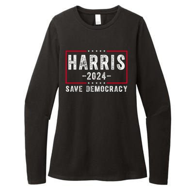 Harris 2024 Save Democracy Election Womens CVC Long Sleeve Shirt