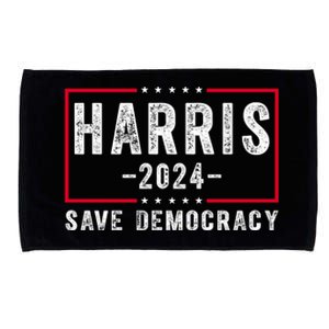 Harris 2024 Save Democracy Election Microfiber Hand Towel