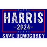 Harris 2024 Save Democracy Election Bumper Sticker