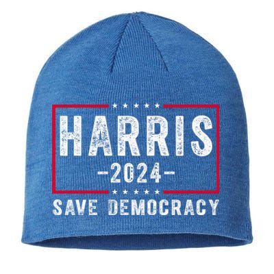 Harris 2024 Save Democracy Election Sustainable Beanie