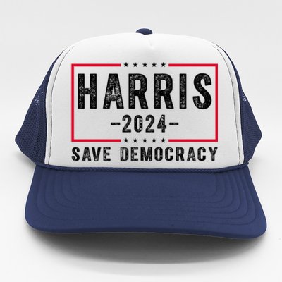 Harris 2024 Save Democracy Election Trucker Hat