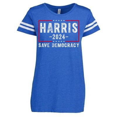 Harris 2024 Save Democracy Election Enza Ladies Jersey Football T-Shirt