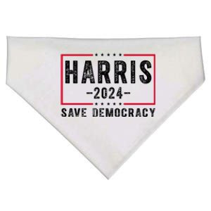 Harris 2024 Save Democracy Election USA-Made Doggie Bandana