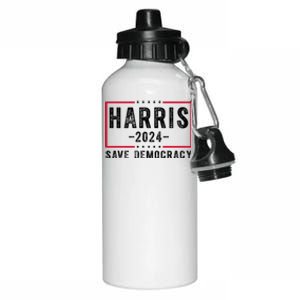 Harris 2024 Save Democracy Election Aluminum Water Bottle