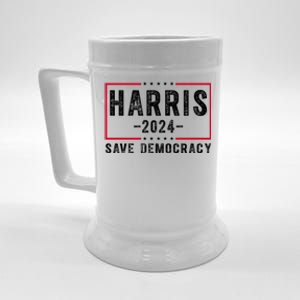 Harris 2024 Save Democracy Election Beer Stein