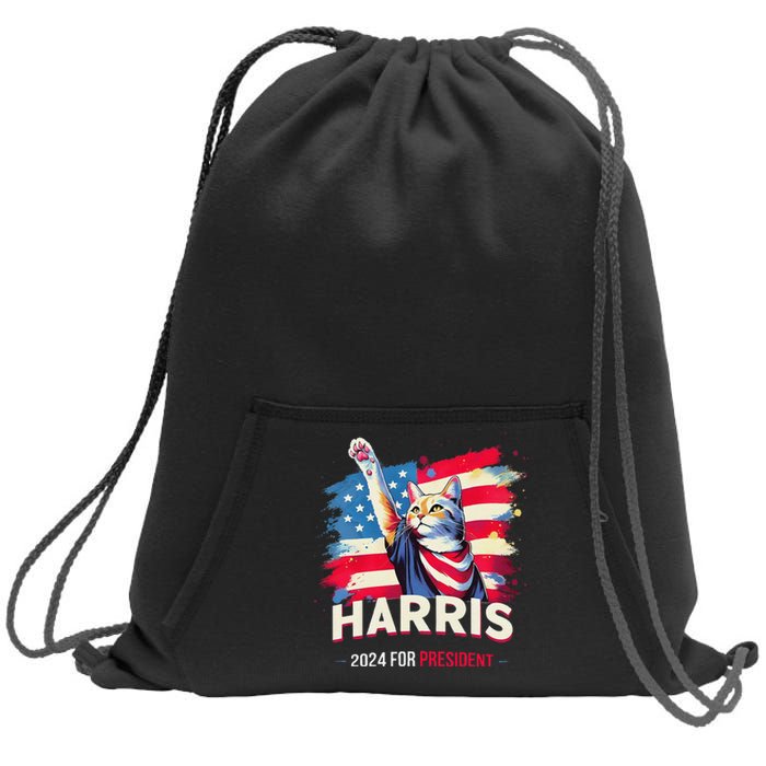 Harris 2024 Save Democratic Kamala Harris Cat Ladies 2024 Sweatshirt Cinch Pack Bag