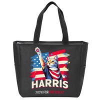 Harris 2024 Save Democratic Kamala Harris Cat Ladies 2024 Zip Tote Bag