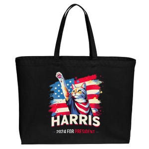 Harris 2024 Save Democratic Kamala Harris Cat Ladies 2024 Cotton Canvas Jumbo Tote