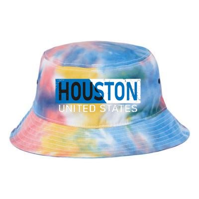 Houston 2 Tone Block Logo Tie Dye Newport Bucket Hat