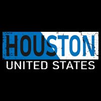 Houston 2 Tone Block Logo Flexfit Unipanel Trucker Cap