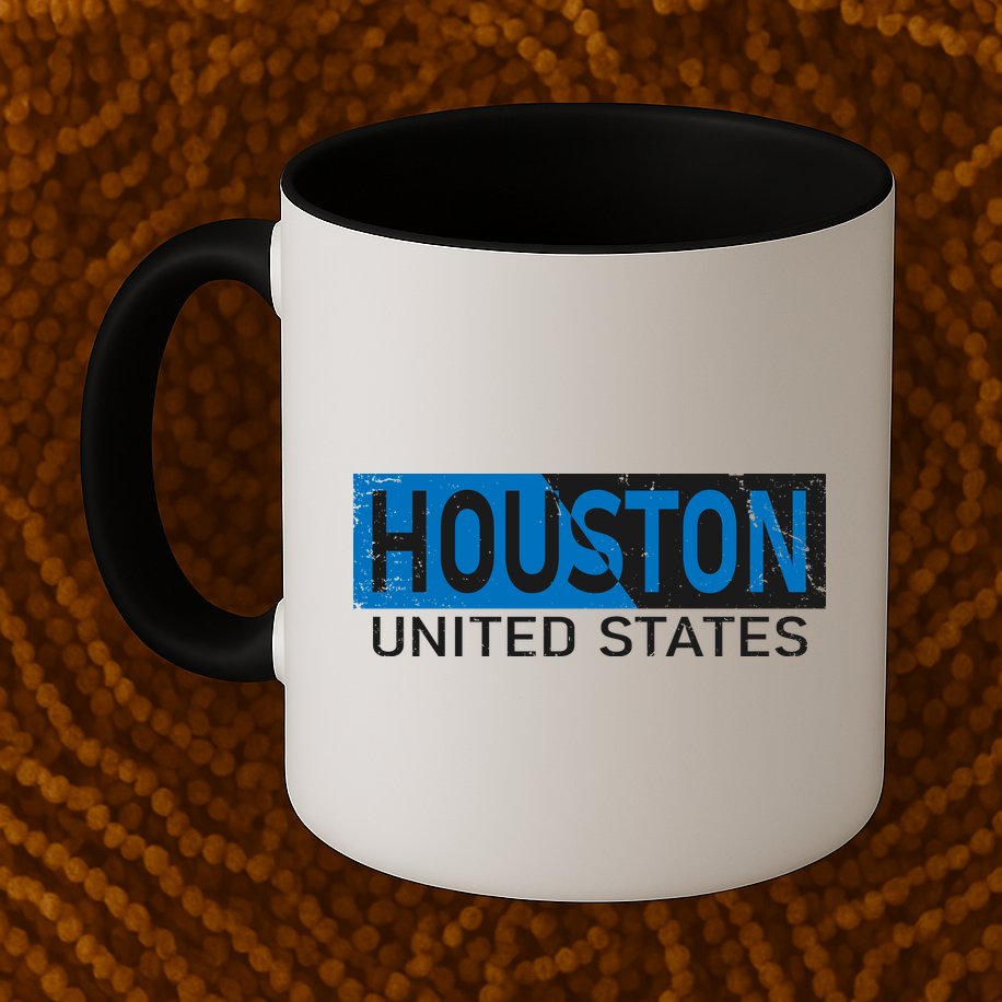 Houston 2 Tone Block Logo Mug