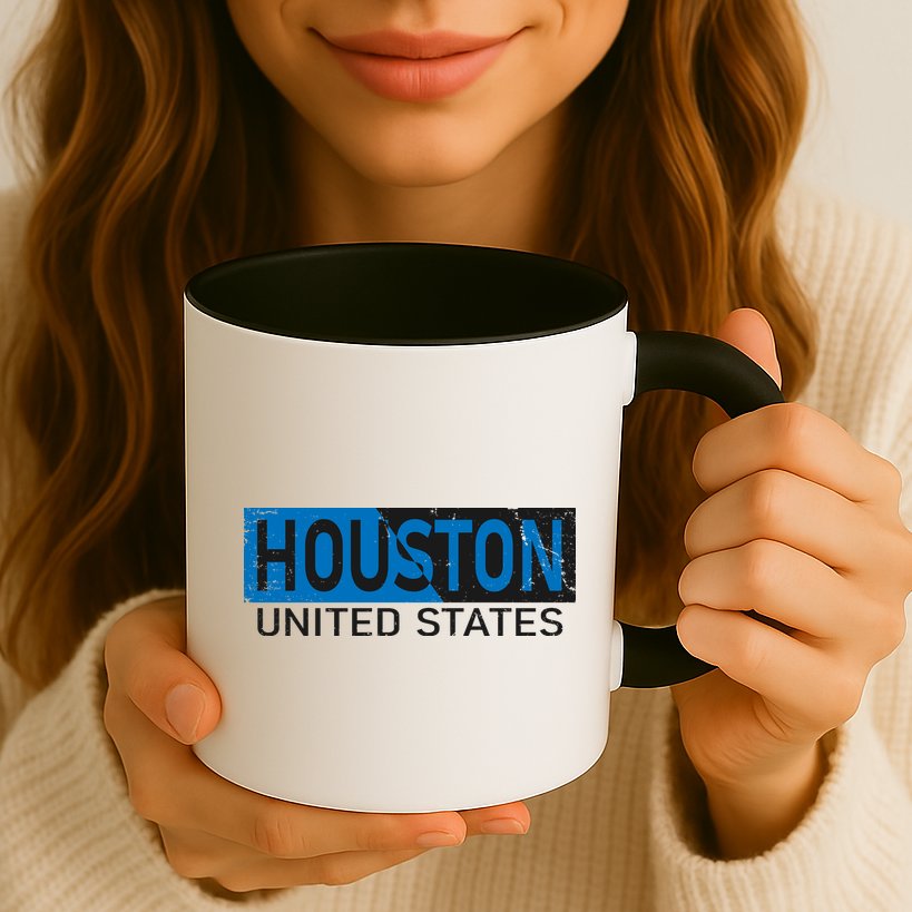 Houston 2 Tone Block Logo Mug