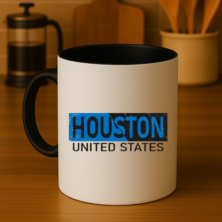 Houston 2 Tone Block Logo Mug
