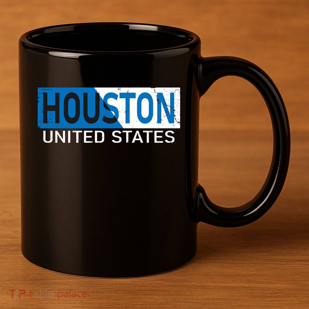 Houston 2 Tone Block Logo 11oz C Handle Ceramic Mug