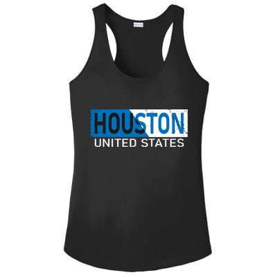 Houston 2 Tone Block Logo Ladies PosiCharge Competitor Racerback Tank