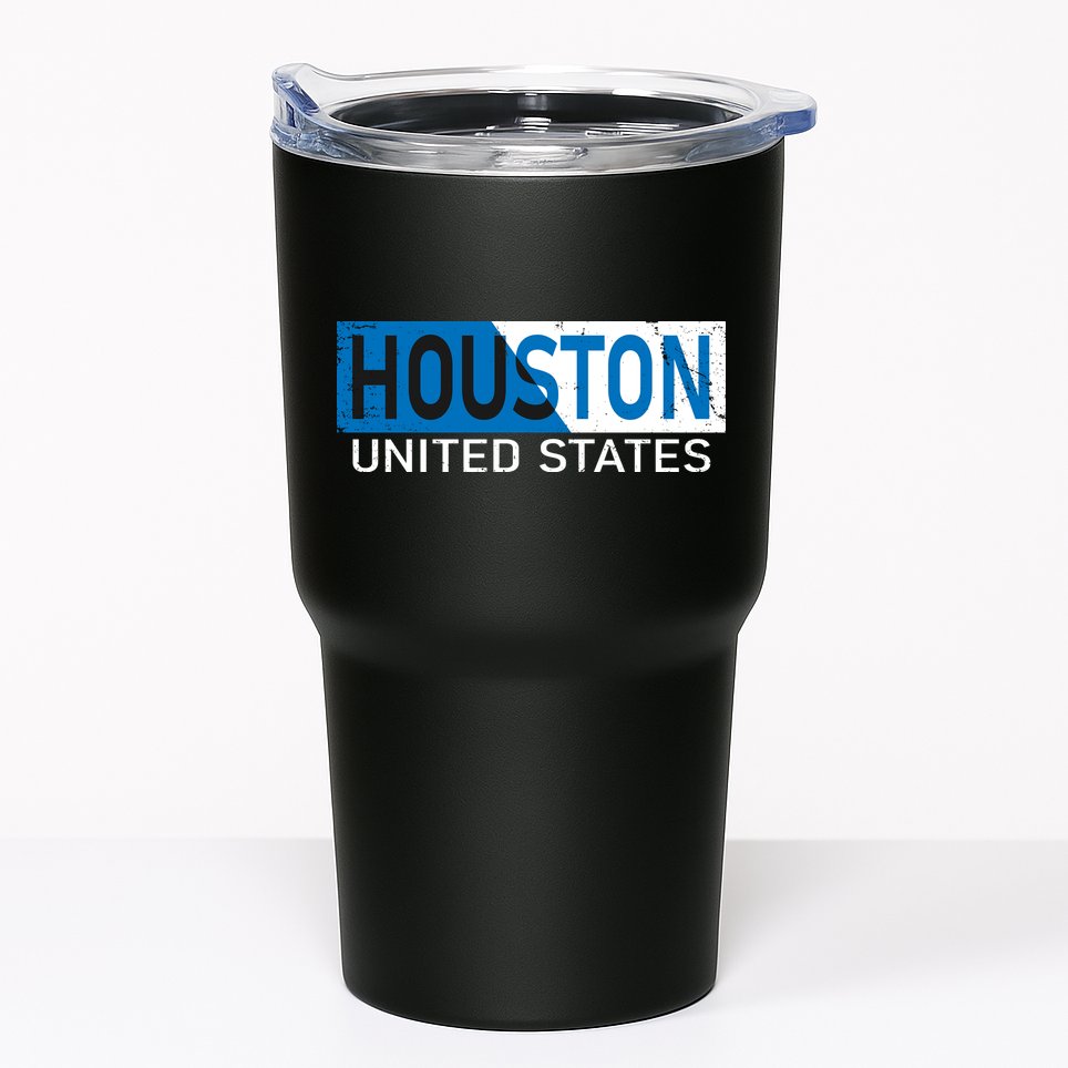 Houston 2 Tone Block Logo Tumbler