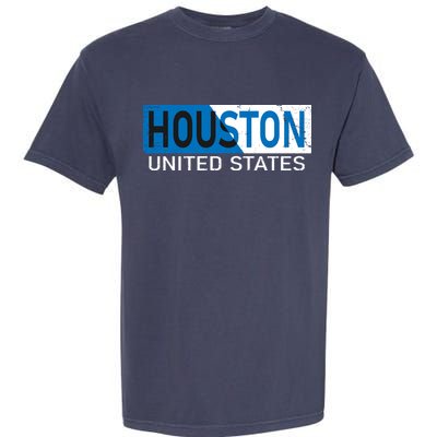 Houston 2 Tone Block Logo Garment-Dyed Heavyweight T-Shirt