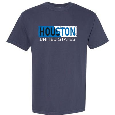 Houston 2 Tone Block Logo Garment-Dyed Heavyweight T-Shirt