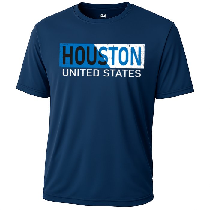 Houston 2 Tone Block Logo Cooling Performance Crew T-Shirt