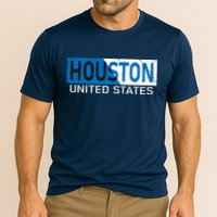 Houston 2 Tone Block Logo Cooling Performance Crew T-Shirt