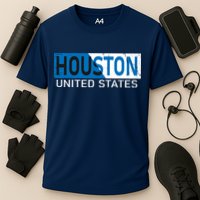 Houston 2 Tone Block Logo Cooling Performance Crew T-Shirt