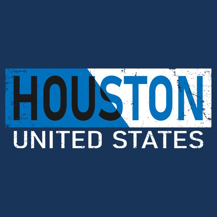 Houston 2 Tone Block Logo Apron