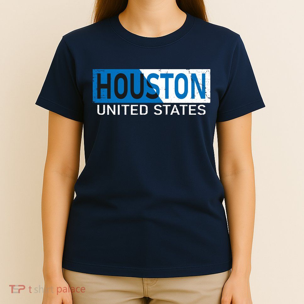 Houston 2 Tone Block Logo T-Shirt